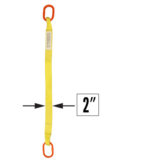 2 inchx12 foot (1 ply) Single Leg Nylon Sling w Master Link Both Ends image 2 of 2