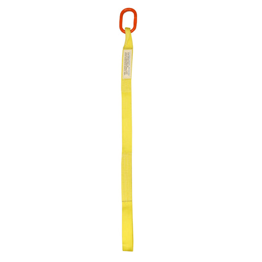 2 inchx18 foot (1 ply) Single Leg Nylon Sling w Master Link & Sewn Loop image 1 of 2