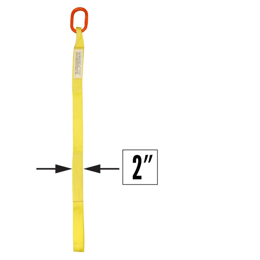 2 inchx10 foot (2 ply) Single Leg Nylon Sling w Master Link & Sewn Loop image 2 of 2