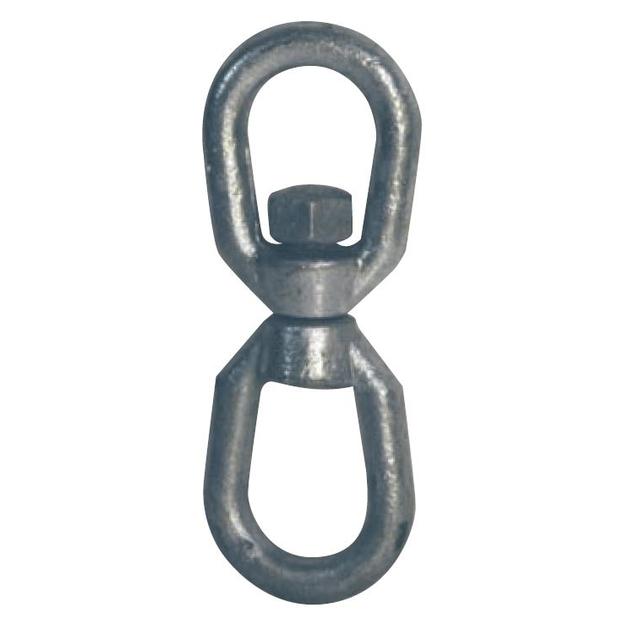 Galvanized Eye & Eye Swivel - Carbon Steel - 1/4"