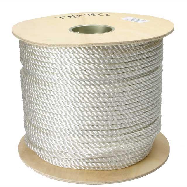 3/8" Twisted Nylon Rope - 3 Strand (600')