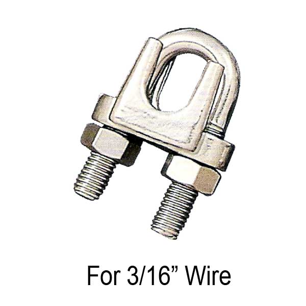 3/16" Wire Rope Clip Stainless Steel Type 316