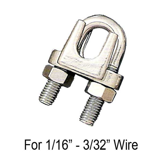 1/16"-3/32" Wire Rope Clip Stainless Steel Type 304