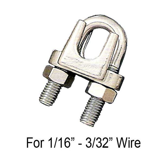 1/16"-3/32" Wire Rope Clip Stainless Steel Type 316