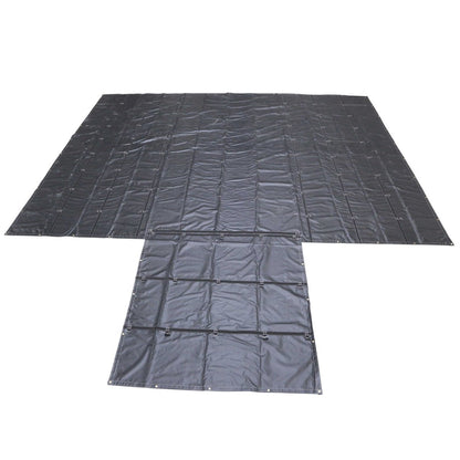 24' X 18' (8' Drop & Flap) Lightweight Lumber Tarp - 14 Oz. Black Tarp