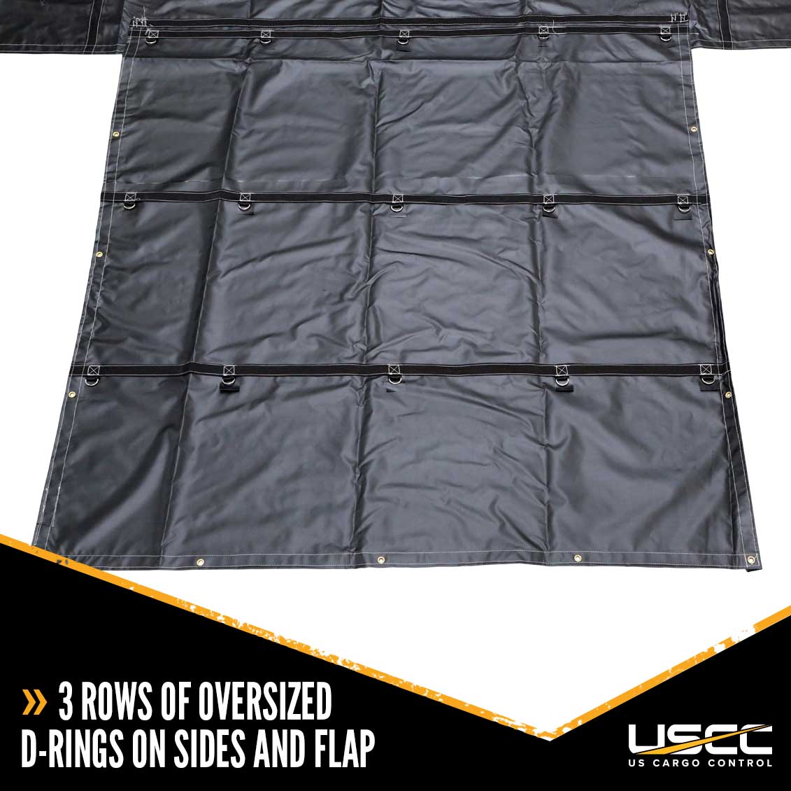 24 foot X 18 foot (8 foot Drop & Flap) Lightweight Lumber Tarp 14 Oz Black Tarp image 5 of 9