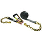 2" x 30' Ratchet Strap w/ Chain Extension - Heavy Duty BlackLine