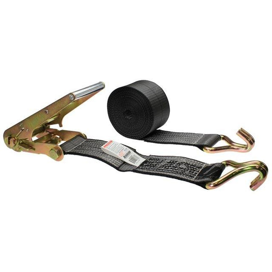 BlackLine 4" x 30' Ratchet Strap w/ Wire Hooks