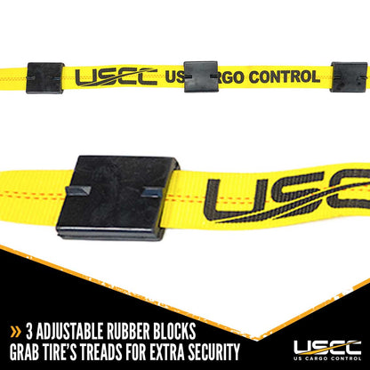 2 inch x 10 foot OEM Replacement Wheel Strap with 2 Swivel J Hooks and 3 Adjustable Rubber Cleats image 6 of 9