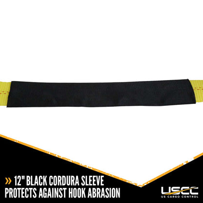 2 inch x 10 foot OEM Replacement Wheel Strap w 2 Swivel J Hooks w 90 angle & 3 Adjustable Rubber Cleats image 7 of 8