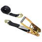 2" x 12' Black Ratchet Strap w/ Double J Hook