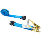 2" x 12' Blue Ratchet Strap w/ Black Flat Hook