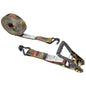2" x 30' Black Ratchet & Camo Strap w/ Black Double J Hook