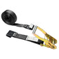 2" x 30' Black Ratchet Strap w/ Black Flat Hook
