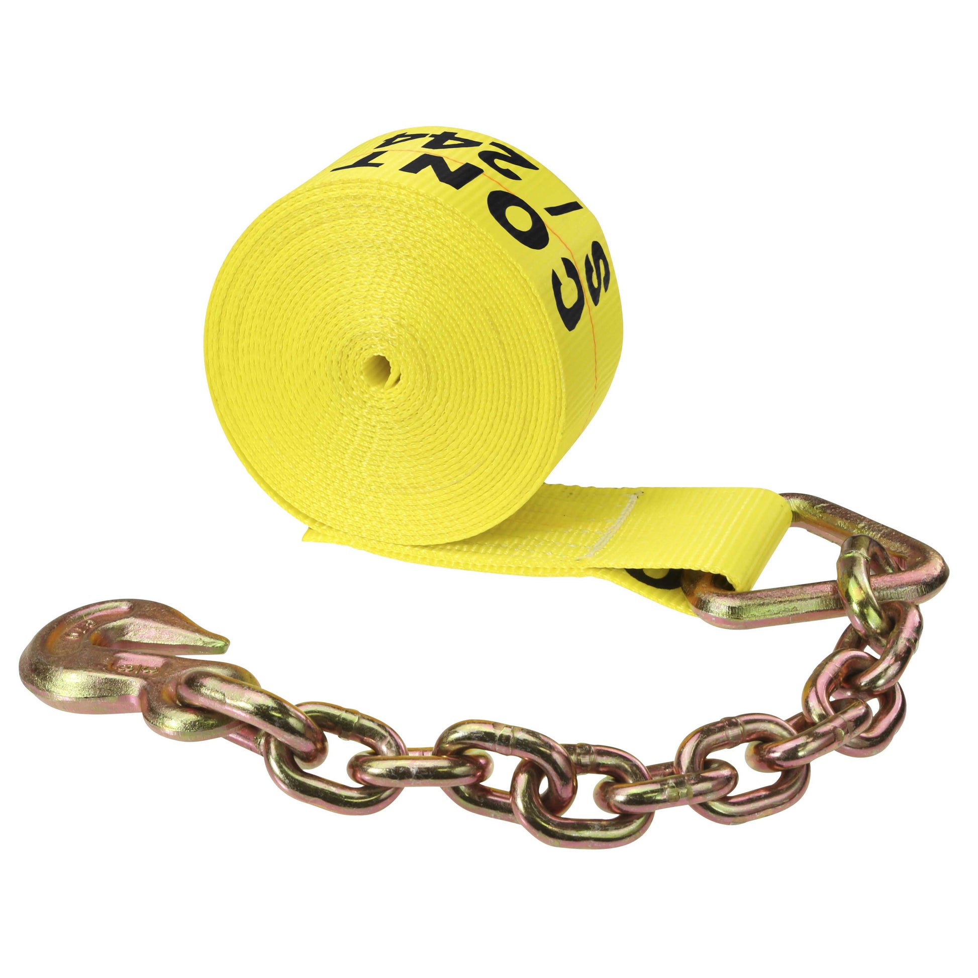 3 inch x 20 foot Winch Strap with Chain Extension