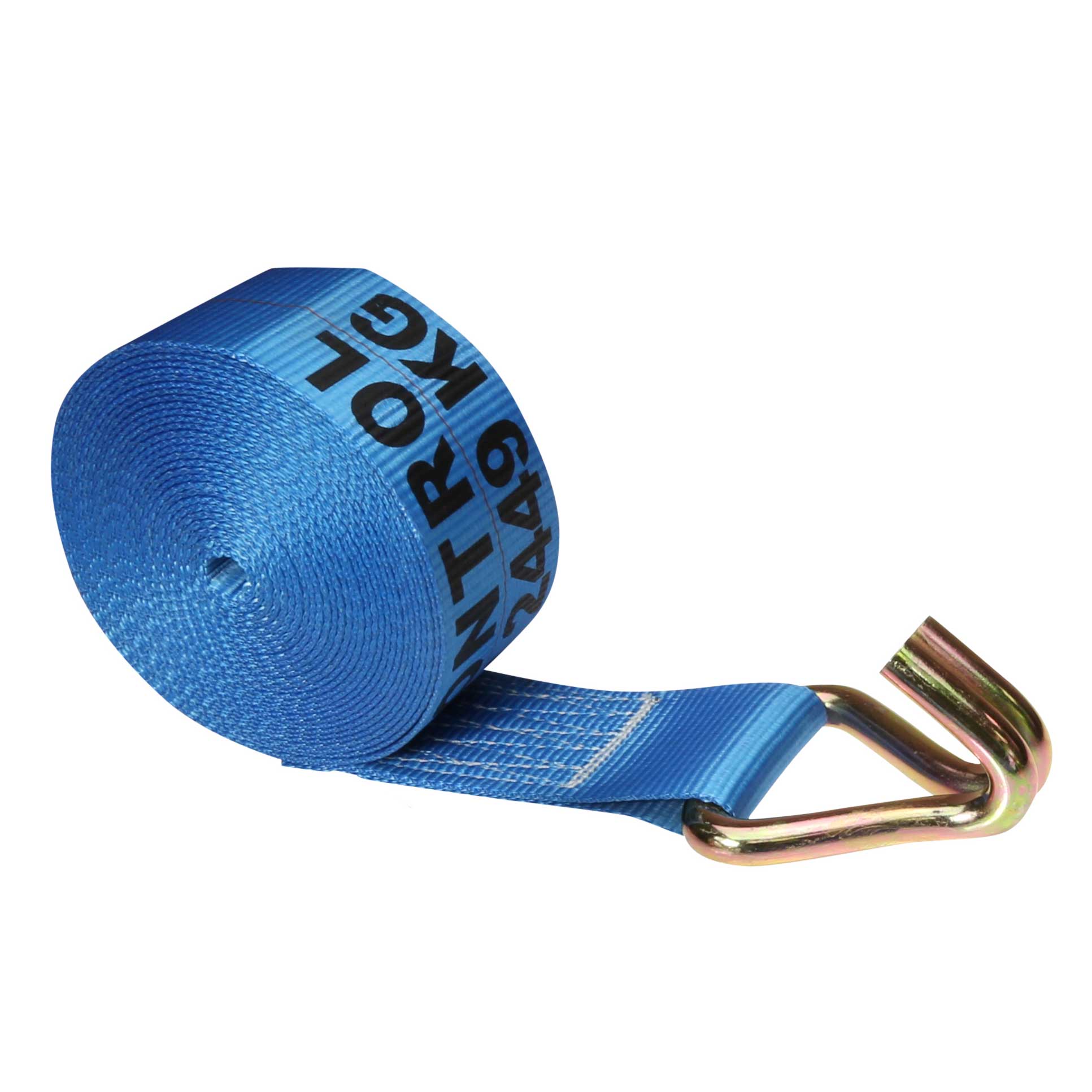 3 inch x 20 foot Blue Winch Strap with Wire Hook
