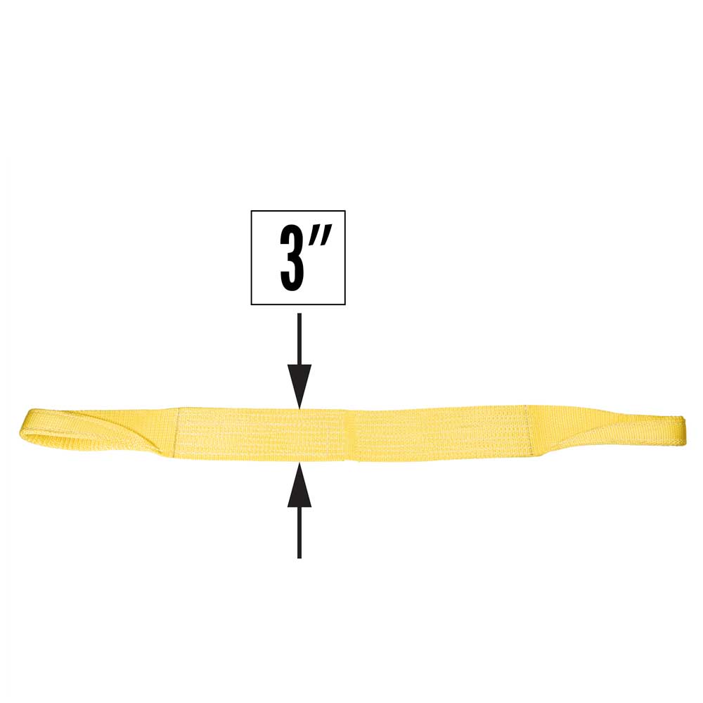 Nylon Lifting Sling Straight Eye & Eye 3 inch x 24 foot 2ply image 4 of 4