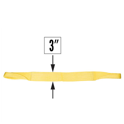 Nylon Lifting Sling Straight Eye & Eye 3 inch x 10 foot 2ply image 4 of 4