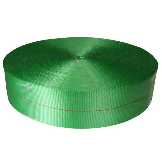 4" x 300' 20K Polyester Cargo Webbing - Green