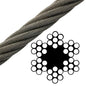 6x7 Bright Wire Rope Fiber Core - Sand Line - 1/2" (Linear Foot)