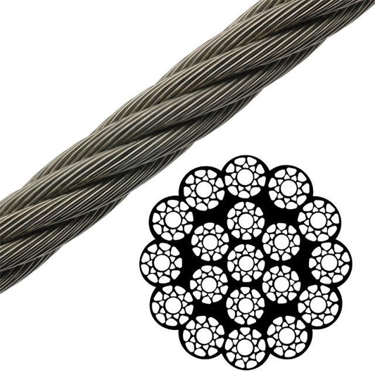 3/4" Spin Resistant Compact Wire Rope EIPS - 19x19 Class (LF)