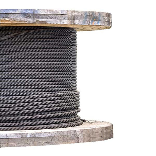 1-1/4" Bright Wire Rope EIPS IWRC - 6x19 Class (5000' Coil)