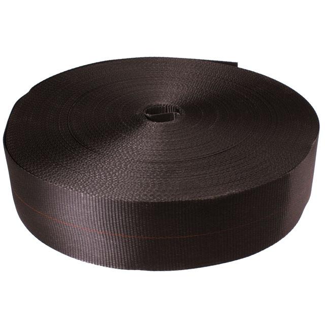 4" x 300' 20K Polyester Cargo Webbing - Black