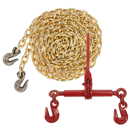 Grade 70 38 inch x 20 foot Chain Ratchet Chain Binder Made in USA Package image 1 of 8