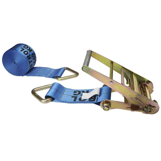 4 inch x 27 foot Blue Ratchet Strap w D Rings image 1 of 3
