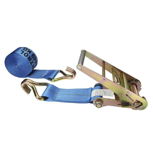 4 inch x 27 foot Blue Ratchet Strap w Wire Hooks image 1 of 3