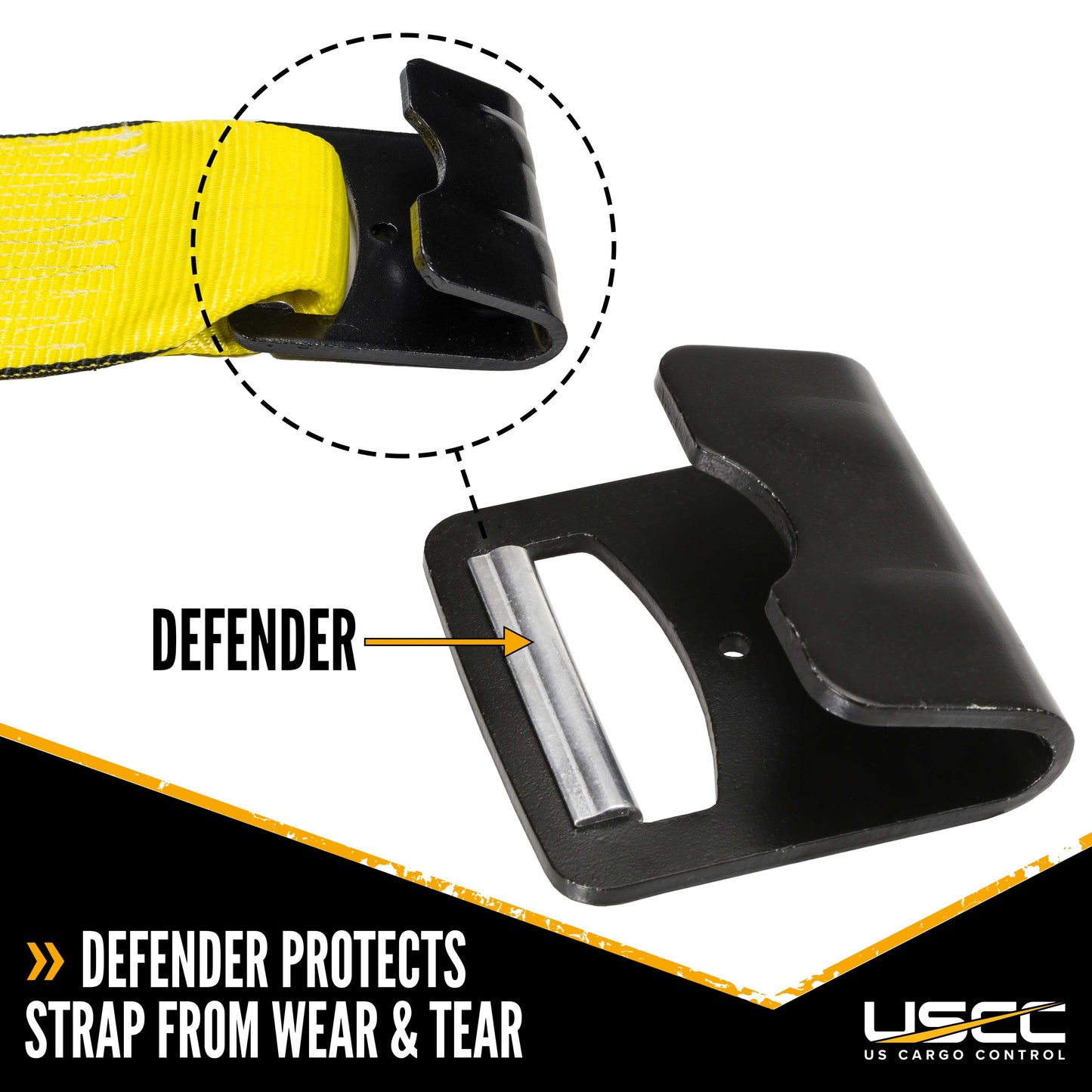 4 inch x 30 foot Yellow Winch Straps w Flat Hook Box of 10 image 3 of 7