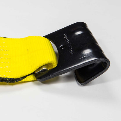 4 inch x 30 foot Yellow Winch Straps w Flat Hook Box of 10 image 5 of 7