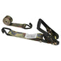 2 inch x 6 foot Black Military Ratchet & Camo Strap w Black Double J Hooks image 1 of 3