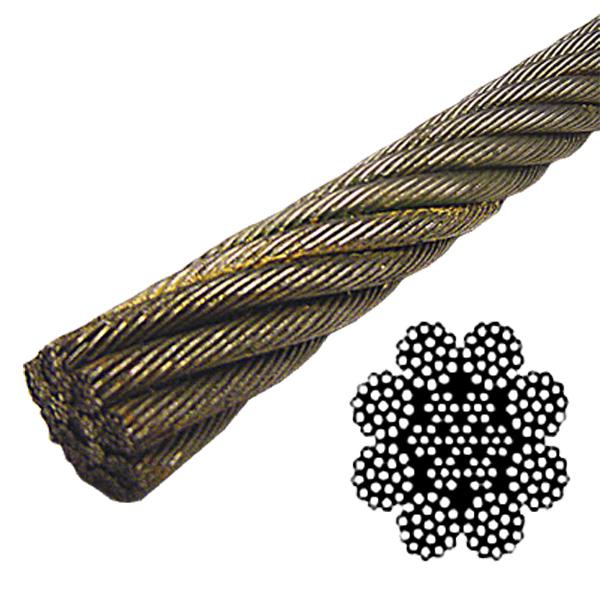 1/2" Spin Resistant Wire Rope EIPS IWRC - 8x19 Class (LF)