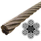 Stainless Steel Wire Rope 304 - 6x19 Class - 5/8" (Lineal Foot)