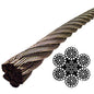 Stainless Steel Wire Rope 304 - 6x37 Class - 5/8" (Lineal Foot)