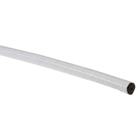 3/8" (7/16") 7 x 19 White Vinyl-Coated Aircraft Cable (by Linear Foot)