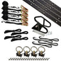 8' Single Tie Down System w/ Wheel Chock - Black