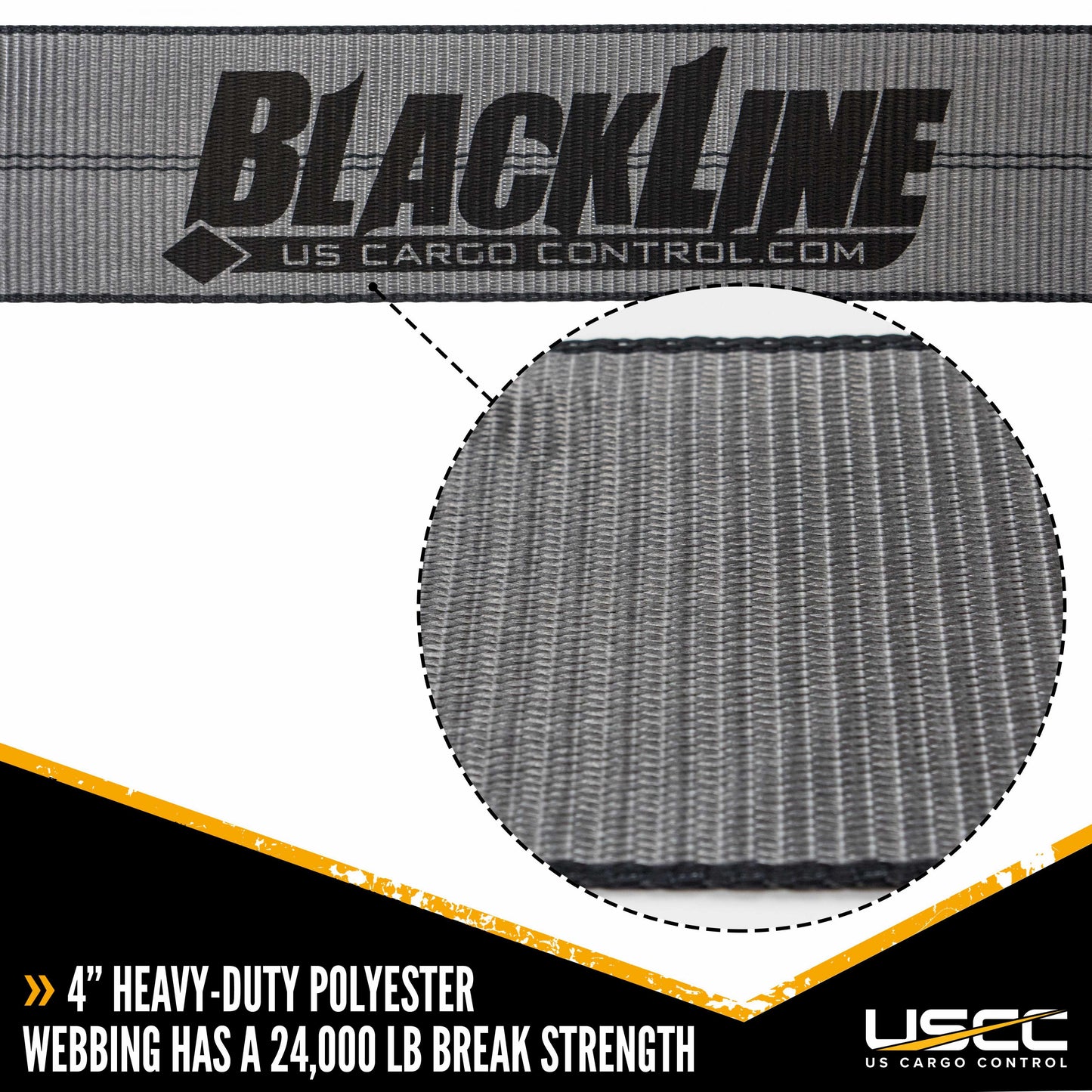 BlackLine 4 inch x 37 foot Winch Strap with 30 inch Chain Extension image 6 of 6
