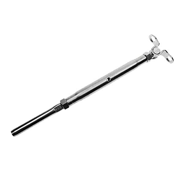 3/8" (1/4" cable) Deck Toggle/Swage Stud Stainless Steel Turnbuckle