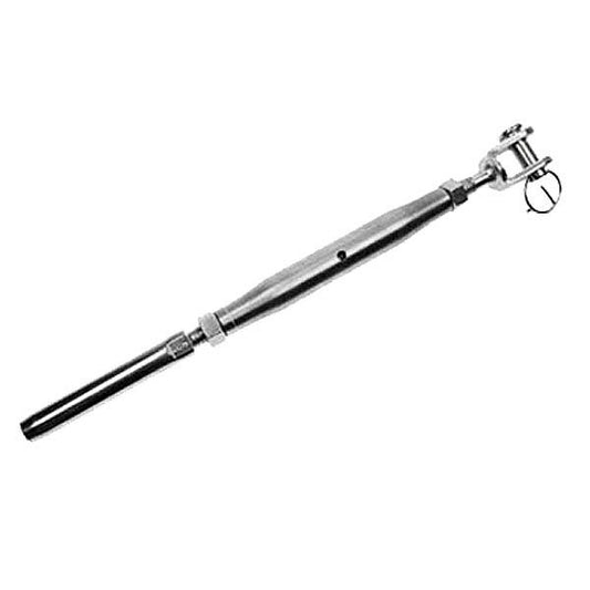 1/2" (5/16" cable) - Jaw & Swage Stud Stainless Steel Turnbuckle