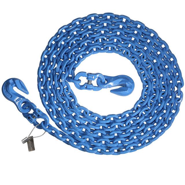Tie Down Chain 3/8" x 25' w/ Clevis Grab Hooks - Grade 120