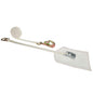 1" x 15' White Tent Cam Strap w/ Cover, Twisted Hook & Double D-Ring