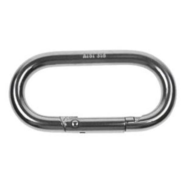 Oval Snap Hook Carabiner SS T316 - 4" Length