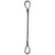 1 inch x 20 foot Nine Part Braided Wire Rope Sling image 1 of 3