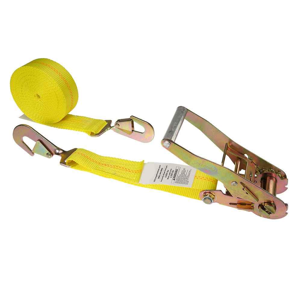 2" x 20' Ratchet Strap w/ Twisted Flat Snap Hooks