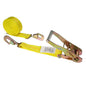2" x 20' Ratchet Strap w/ Twisted Flat Snap Hooks