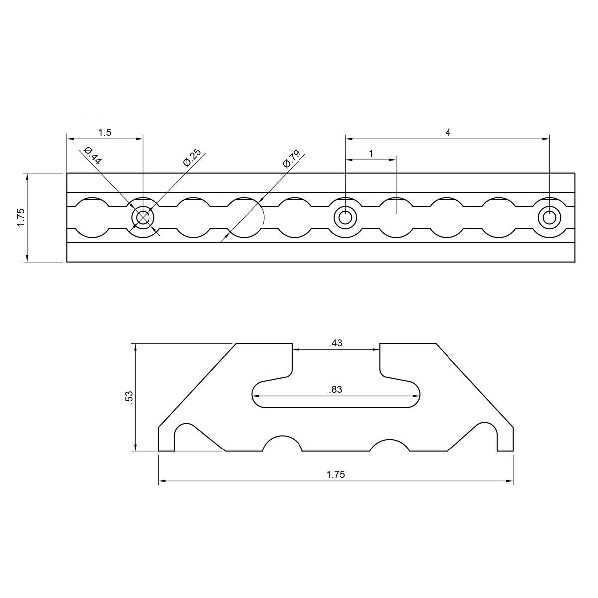 96 inch AirlineStyle Angled Track Aluminum image 5 of 7