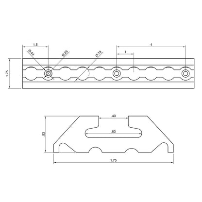 96 inch AirlineStyle Angled Track Aluminum image 5 of 7