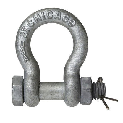 Bolt Type Anchor Shackle Chicago Hardware 78 inch Galvanized Steel 65 Ton image 1 of 2